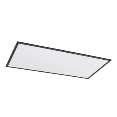 Image of LED Panel &#039;Nelios&#039; dimmable (Modern) in Black Made of Aluminium for e.g. Living Room &amp; Dining (1 Light Source,) from Lindby Ceiling Light, Business Lighting, Office lamp, workspace lamp