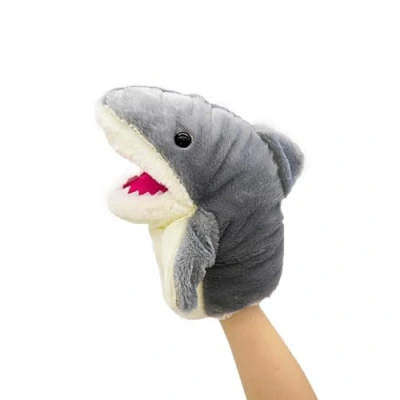 Image of lilizzhoumax Simulation Shark Hand Puppet Plush Toy, Stuffed Animal Shark, Cute Role Playing, Child Interactive Early Education Toys Home Decoration Toys, Gift for Kids