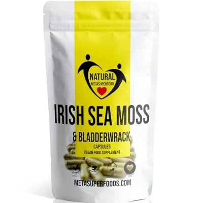 Image of Sea Moss and Bladderwrack 60 Capsules (3600mg) High Strength Vegan Non GMO No Binders Fillers Additives Dr Sebi Irish