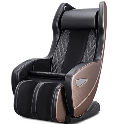 Image of Aspria Massage Chair, Electric Reclining Bionic Techniques, Bluetooth Speakers, Space Saving Relax Massager Chair for Hotels, Salons, Office and Home Use (Brown black)