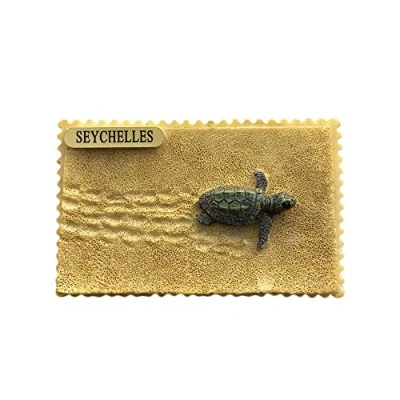 Image of Seychelles 3D Beach Refrigerator Magnet Resin Travel Souvenirs,Handmade Home &amp; Kitchen Decoration Fridge Collection Gift