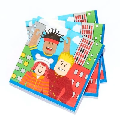 Image of Amscan 9913846 Party Town Kids Birthday Luncheon Napkins 16 Pack