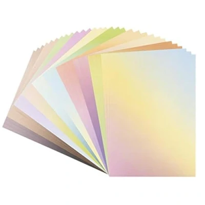 Image of Ideen mit Herz Decorative Paper with Colour Gradient, Colourful Cardboard, DIN A4, 250 g/m², Intense or Pastel (10 Different Gradients, 30 Sheets)
