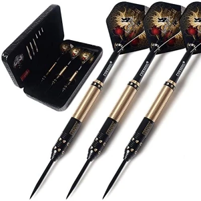 Image of CUESOUL Dragon Deluxe Brass Steel Tip Darts Pack,21 Grams F2305 L