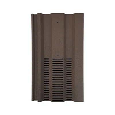 Image of Roof Tile Vent for Marley Ludlow Plus/Redland 49 / Sandtoft Standard Pattern with Flexi Pipe Adaptor (Brown Sanded)