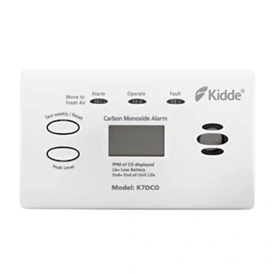 Image of Kidde 7DCO Ten Year Life Carbon Monoxide Alarm with Digital Display, AA Battery Powered