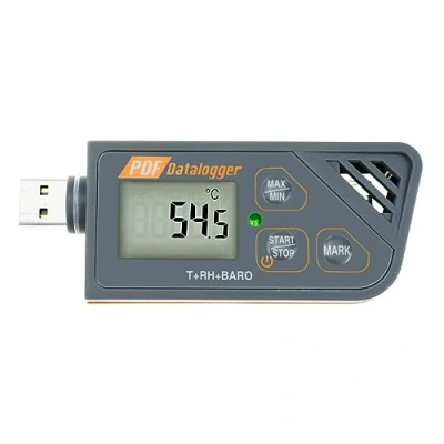 Image of Digital USB Datalogger Humidity/Temperature/Pressure Barometric Data Logger gauge, Plug and play, Generate PDF &amp; Excel, 6 languages,pHa,inHg, ℉, ℃ RH