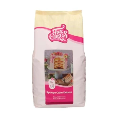 Image of FunCakes Mix for Sponge Cake Deluxe Easy to Use, Wonderfully Light Cake, Perfect Decoration, Confectioner Quality, base, Halal, 4 kg