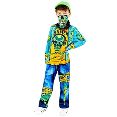 Image of (PKT) (9911994) Child Boys Gaming Zombie Costume (4 6yr)