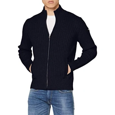 Image of Schott NYC Men&#039;s Plecorage1 Pullover Sweater, Navy, Large