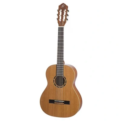 Image of Ortega Guitars Classical Guitar Left Handed 3/4 Family Series Including Gig Bag Cedar, Mahogany, Natural (R122L 3/4)