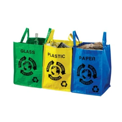 Image of Premier Housewares Plastic, Glass and Paper Recycle Bags Set of 3