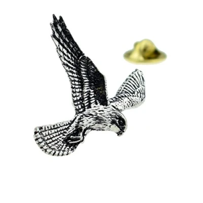 Image of B46 Kestrel bird English Pewter Lapel Pin Badge