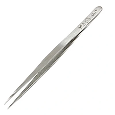 Image of Sourcingmap 2011 Slim Pointy Straight Extra Fine Point Tweezers for Crafting Repairing