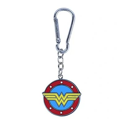 Image of Pyramid International DC Comics Wonder Woman 3D Keyring (Logo Design) Carabiner Key Ring, Zip Pull or Backpack Chain Charm Official Merchandise