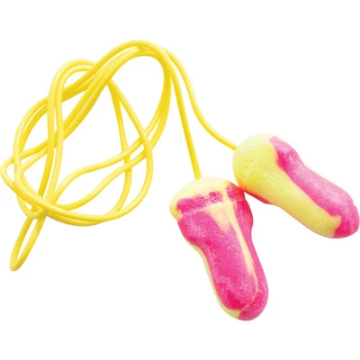 Image of Honeywell Howard Leight LL30 Laser Lite Single Use Corded Foam Earplugs, SNR 35, 100 pairs, Yellow