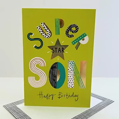 Image of Rachel Ellen Male Super Star Son Happy Birthday Card