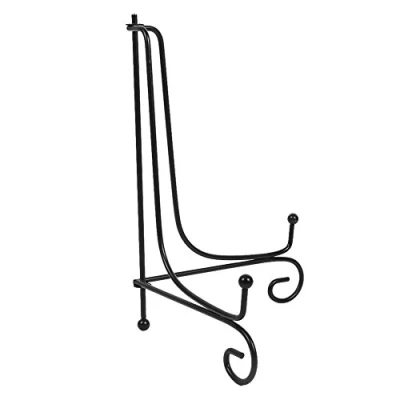 Image of 1 Pcs 4 12 Iron Easel Classic Display Stand Bowl Plate Photo Frame Book Artwor Black (24cm/9.4in)