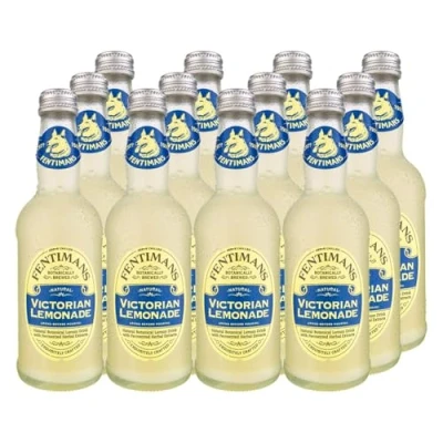Image of Fentimans Traditional Victorian Lemonade Botanically Brewed with Lemon Juice Exquisitely Crafted &amp; Refreshing Soft Drinks Gluten Free and Vegan Friendly 12 x 275ml Bottles