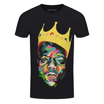 Image of Rockoff Trade Men&#039;s Biggie Crown T Shirt, Black, XL UK