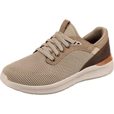 Image of Skechers Men&#039;s Lattimore Sneaker, Taupe Mesh/Synthetic, 11 UK