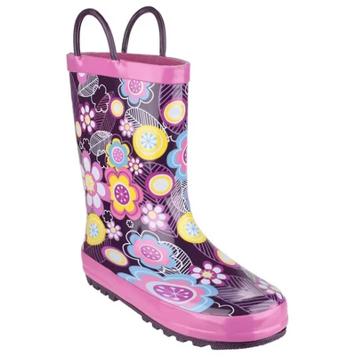 Image of Cotswold Girls Puddle Waterproof Pull On Boot Multicolour Size 28 EU/IT