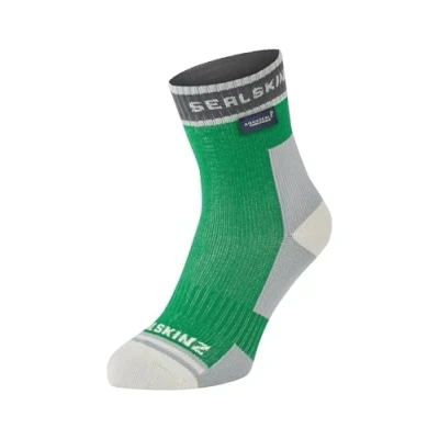 Image of SEALSKINZ Holverstone Waterproof Ankle Length Lightweight Running Sock, Green, XL