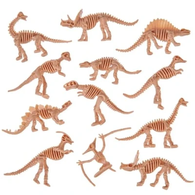 Image of THE TWIDDLERS 96 Dinosaur Bones Fossil Skeleton Toy Set, Perfect as Dino Party Bag Fillers for Kids, Educational Classrooms Rewards (96 Pack)