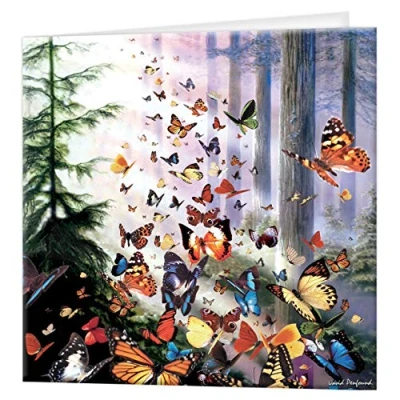 Image of 3D LiveLife Greeting Card Butterfly Woods from Deluxebase. Lenticular Blank Cards with Envelopes. All Occasion featuring Original Artwork by David Penfound.