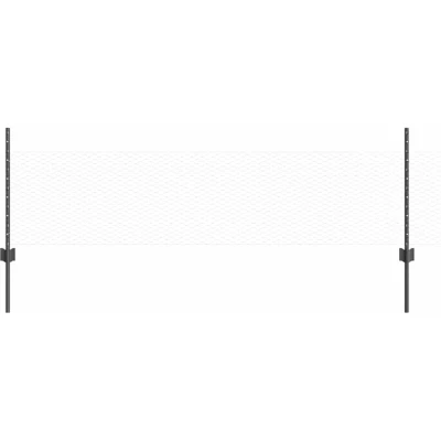 Image of vidaXL Garden Fence Set of 2 Grey Metal Large Durable