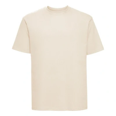 Image of Russell Athletic Mens Classic Ringspun Cotton T Shirt (Natural) Size X Small