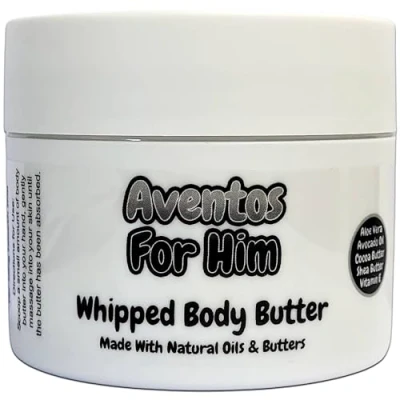 Image of Aventos For Him Whipped Body Butter 150g Natural Oils and Butters Aftershave Scent Vegan Friendly Puddle of Wax Made in the UK
