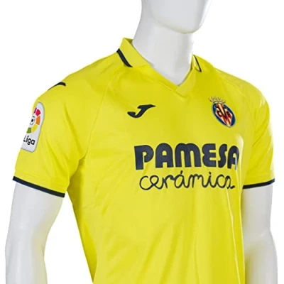 Image of Villarreal CF Children&#039;s Official 22/23 First Kit Match Jersey, Hort Sleeve T Shirt, Unisex, Yellow, 14 Years