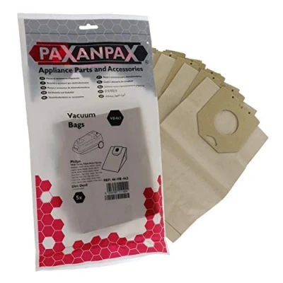 Image of Paxanpax VB463 Compatible Paper Bags Philips T520 Turbo, Vitall Oslo+ Series (Pack of 5)