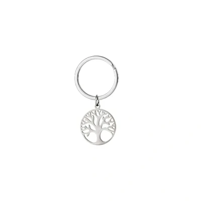 Image of ARFUKA Keyring Tree Of Life Pendant Keychain Zinc Alloy Key Chain Metal Keyfob Ring Gift for Christmas and Birthday Silver