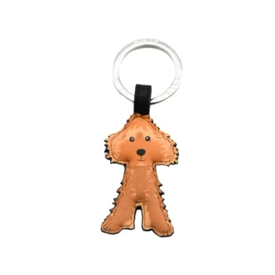 Image of Mala Leather Bertie The Cockapoo Dog Soft Keyring (Brown)