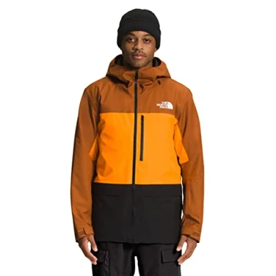 Image of THE NORTH FACE Sickline Jacket Leather Brown Cone Orange Tnf Black S
