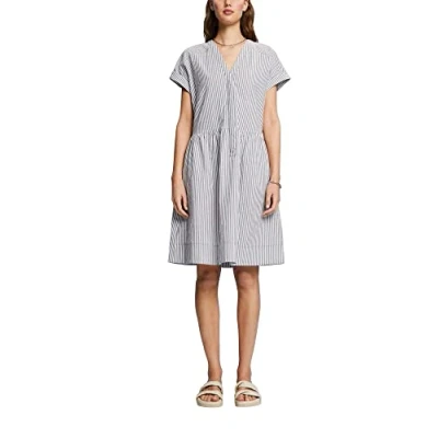 Image of Esprit Stripe Dress Shirt dress, Women&#039;s, Size: 10, Navy