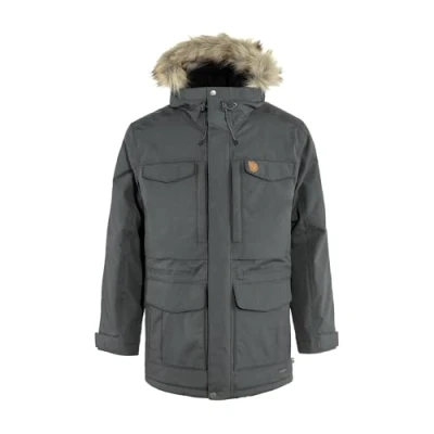 Image of Fjallraven 86668 050 Nuuk Parka M Jacket Men&#039;s Basalt Size XXL