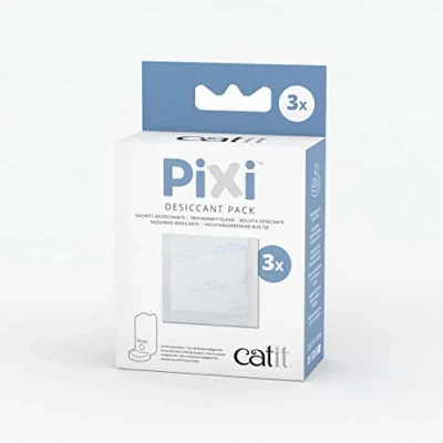 Image of Catit PIXI Smart Feeder Replacement Desiccant Pads for Automatic Cat Food Dispenser, 3 Pack, White