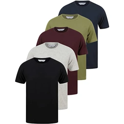 Image of Tokyo Laundry Men&#039;s (Pack of 5) Cotton Jersey Plain T Shirt Set