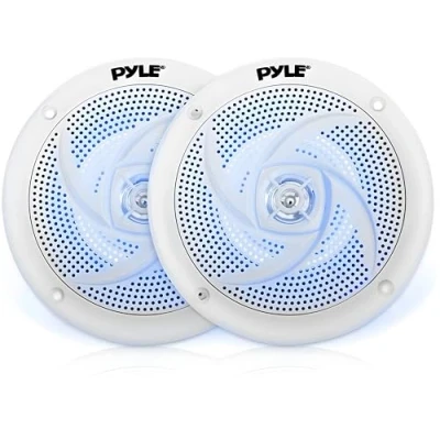 Image of Pyle Marine Speakers 6.5 Inch 2 Way Waterproof and Weather Resistant Outdoor Audio Stereo Sound System with 240 Watt Power 1 Pair PLMRS6B (Black)
