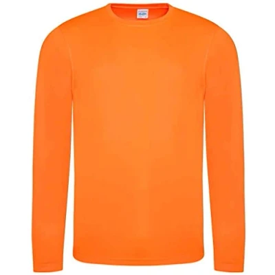 Image of AWDis Long Sleeve Cool T Electric Orange