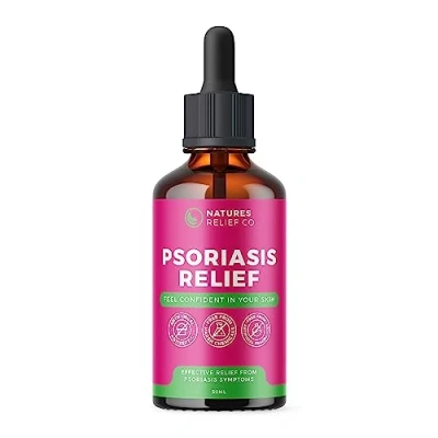 Image of Psoriasis Relief Serum with Salicylic Acid Fast Acting Itchy Scalp &amp; Skin Treatment Soothes Psoriasis, Dry Redness 50ml Travel Friendly Natural Ingredients