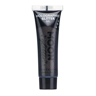 Image of Holographic Fine Face &amp; Body Glitter Gel by Moon Black Cosmetic Festival Paint for Face, Body, Hair, Nails 12ml