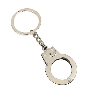 Image of NISCAYA Mini Handcuffs Keychain Simulation Handcuff Keyring Metal Key Chain Keyholder Purse Bag Pendant Decoration Keyfob Holder