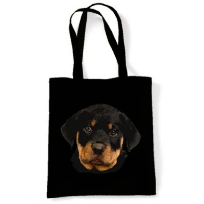 Image of Tribal T Shirts Rottweiler Pup Tote/Shoulder Bag