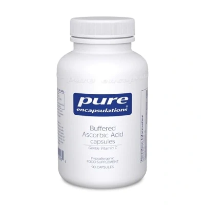 Image of Pure Encapsulations Buffered Ascorbic Acid Gentle Vitamin C 670mg with Calcium Ascorbate, Magnesium Ascorbate and Potassium 90 Capsules