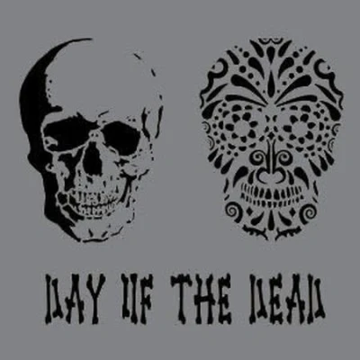 Image of Andy Skinner Mixed Media Stencil x 8 inch Day of The Dead
