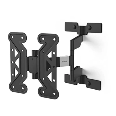 Image of Hama 118063 Fullmotion Ultraslim TV Wall Bracket, Tilt, Swivel, Extendable, Fully Movable, for televisions 19 48 inches, VESA up to 200x200, Black